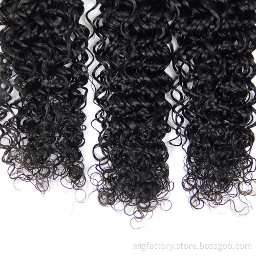 Natural looking 100% Virgin hair indian, cheap hairs wholesale / 8"-30" water wave virgin hair bundles